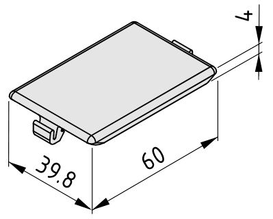 Automatic Angle Bracket Cap 8 40x40, grey similar to RAL 7042 - 0.0.669.28