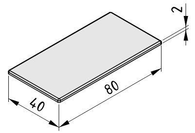 Cap X 8 80x40, grey similar to RAL 7042 - 0.0.489.61