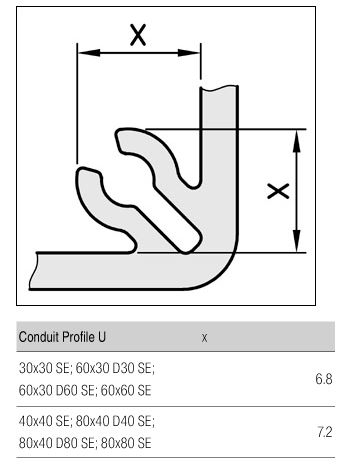 Conduit Profile U 30x30 SE, natural - 0.0.487.24