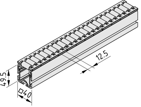 Roller Conveyor 6 40x40 E D30 D11 ESD - 0.0.662.85