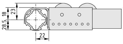 Roller Conveyor Al, Fastening Bracket U D30 - 0.0.652.58