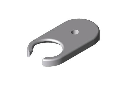 Foot Clamp D80, white aluminum, similar to RAL 9006 - 0.0.660.84