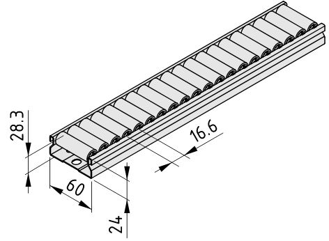Roller Conveyor St 60x24 D15 ESD - 0.0.673.75