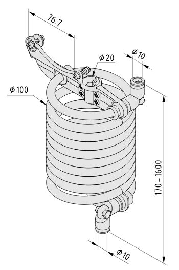 Spiral Hose for Tool Balancers 2 x D10 mm - 0.0.650.67