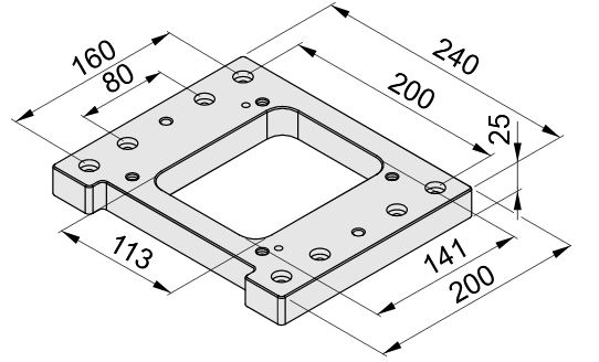 Robot Mounting Plate 8 240x200 (SKU 0.0.715.06)
